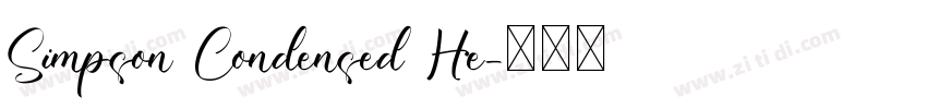 Simpson Condensed He字体转换